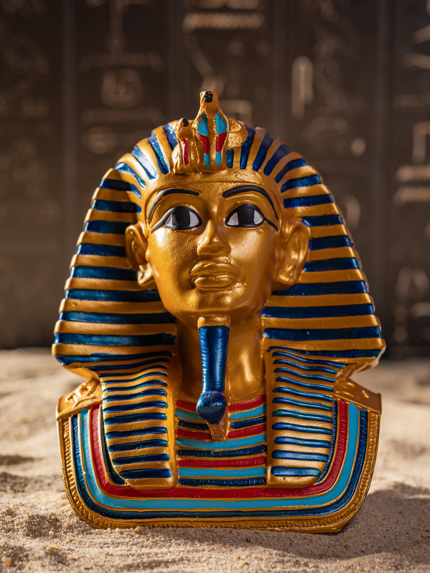 Tutankhamun Pharaoh Bust – Icon of Ancient Egyptian Royalty-GOLD A