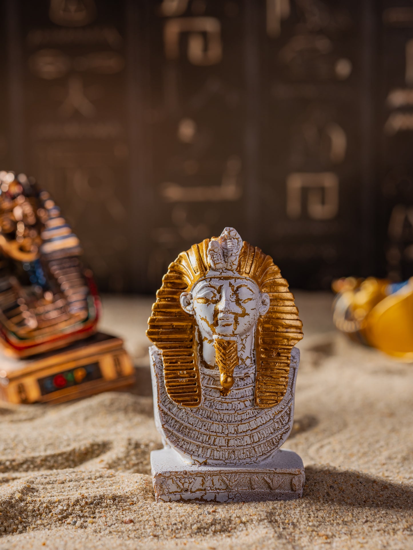 Pharaoh Bust – Antique Finish Egyptian Replica