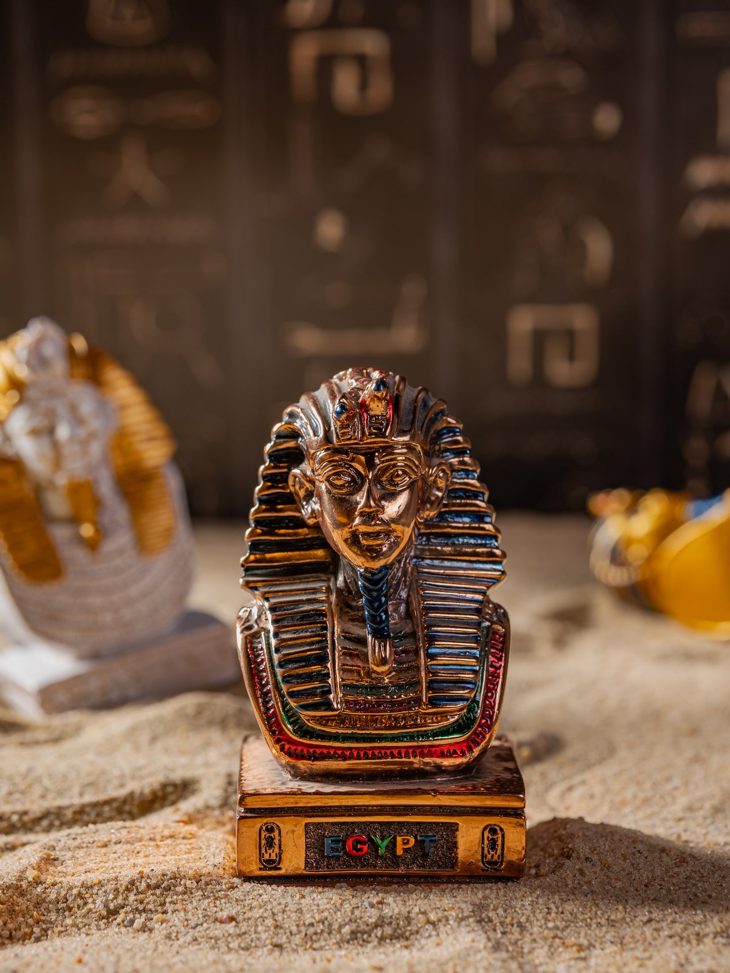 Tutankhamun Pharaoh Bust – Icon of Ancient Egyptian Royalty-GOLD B