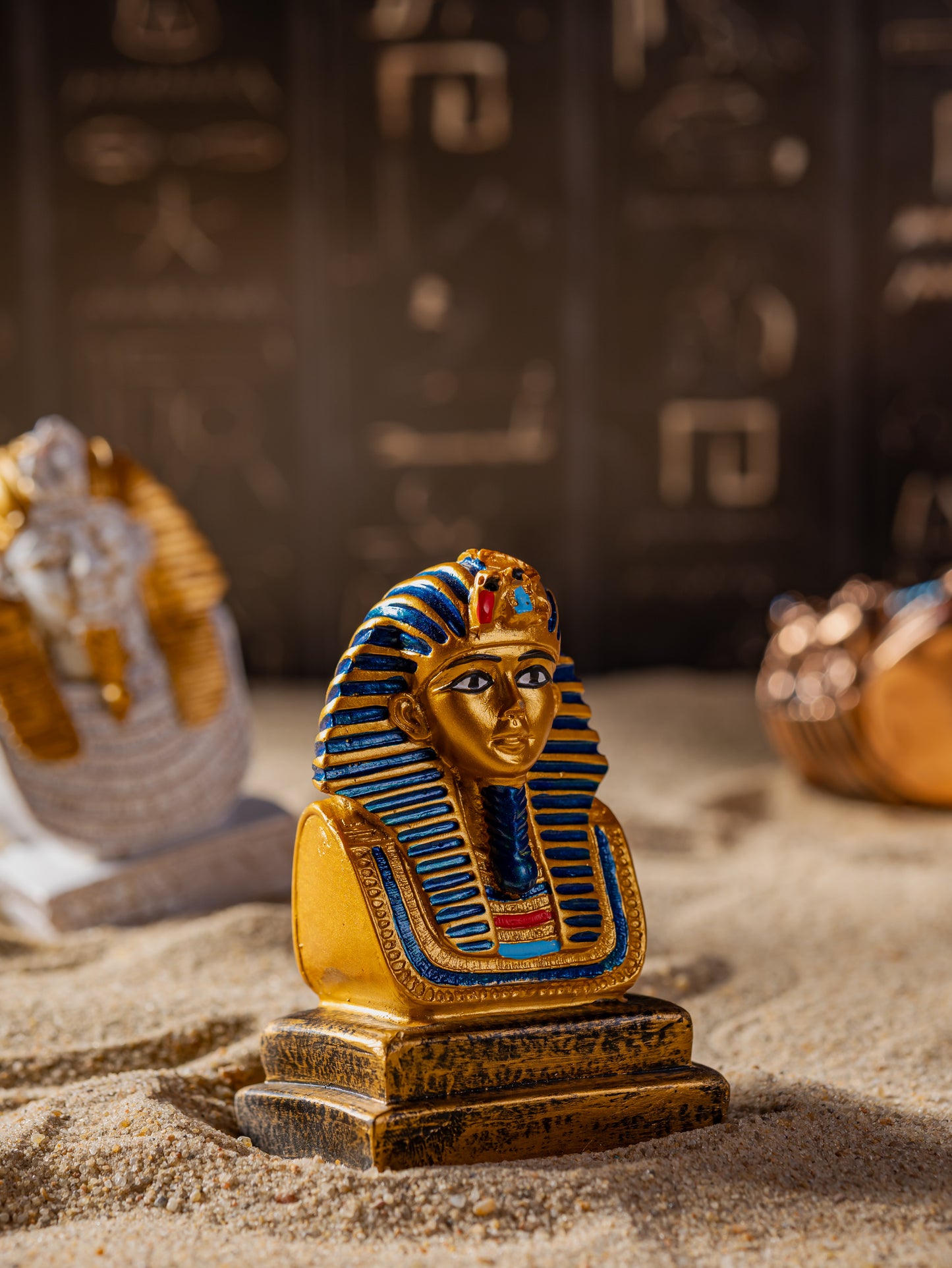 Tutankhamun Pharaoh Bust – Icon of Ancient Egyptian Royalty-GOLD B