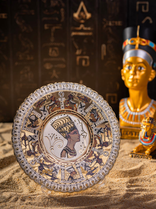 Queen Nefertiti Copper Decorative Plate – Ancient Egyptian Art Inspired